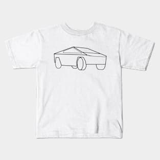 Tesla Cybertruck Outline Kids T-Shirt